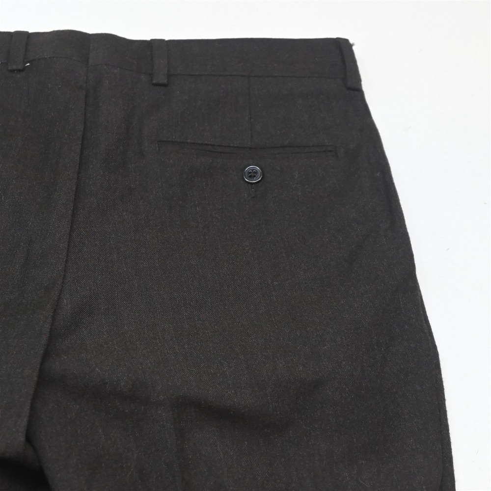 Vtg Mens 31x26 Brown Wool Cashmere Flannel Flat Front Cuffed Dress Mens Pants - Picture 8 of 9